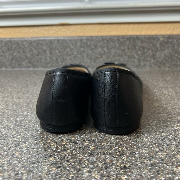 Circus by Sam Edelman Comfort Casual Flat Womens Sz 10M Black Leather Bow Loafer - Picture 9 of 11